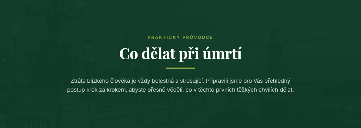 Co dělat při úmrtí