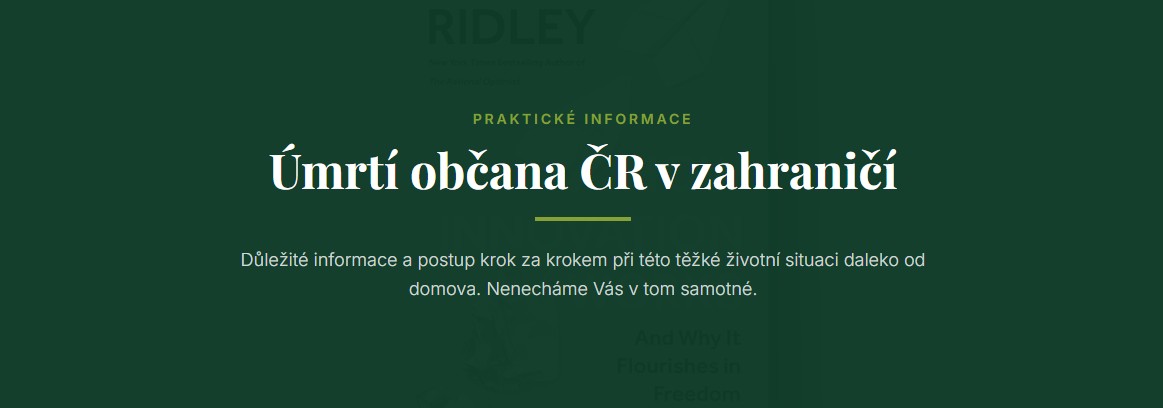 Úmrtí v zahraničí