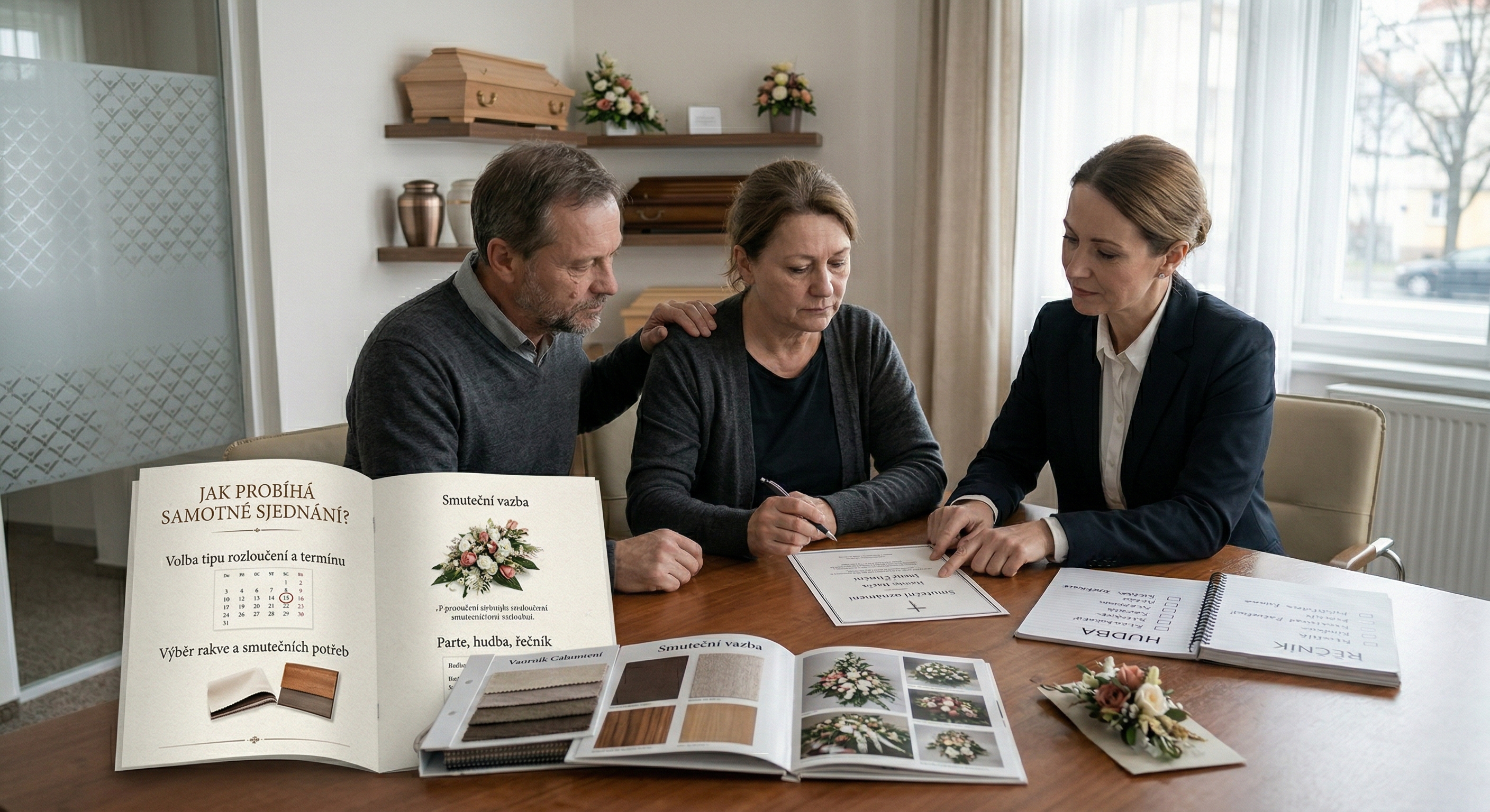 Sjednání pohřbu a podpora rodiny