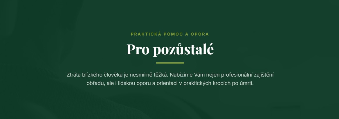 Pro pozůstalé